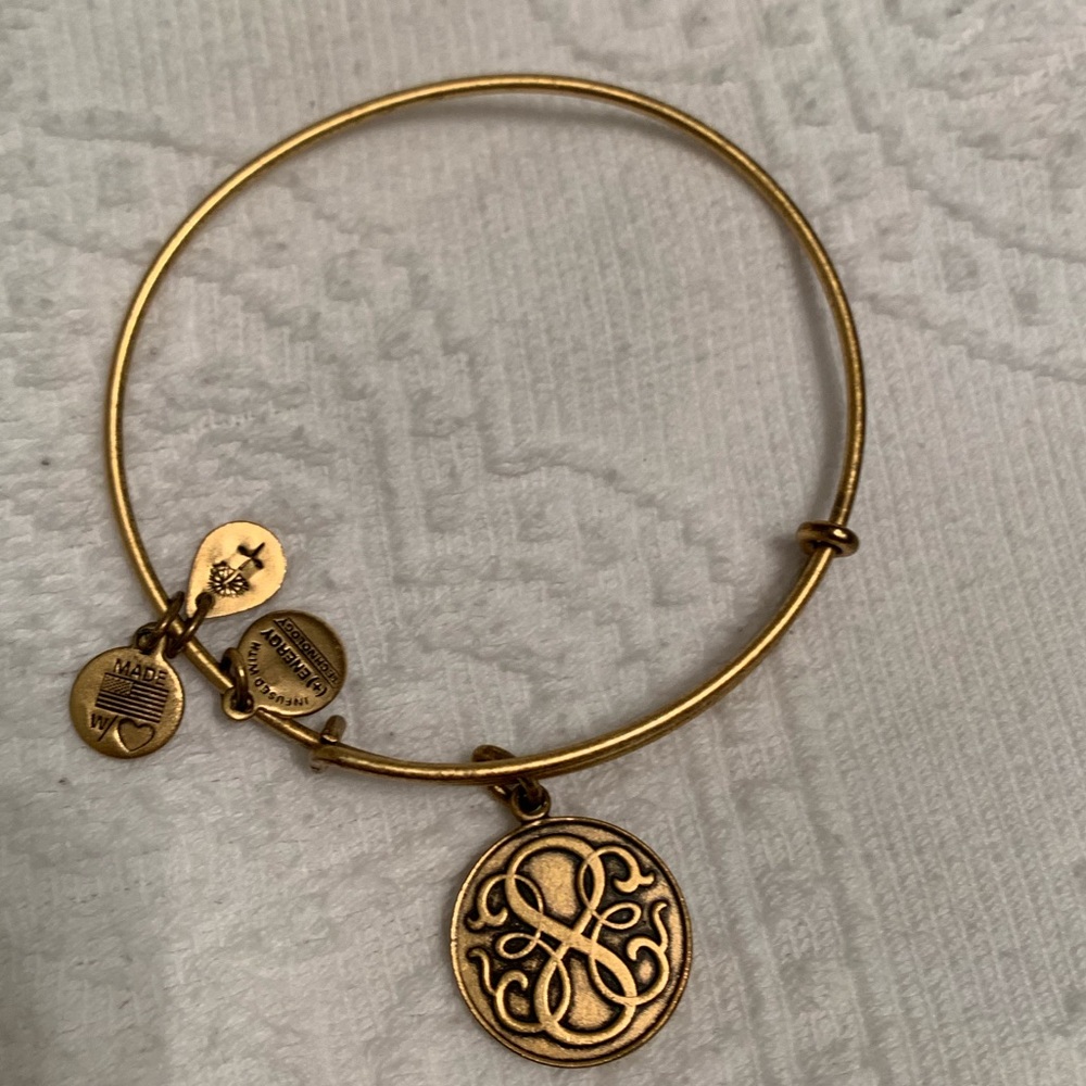 Gold Alex and ani bracelet